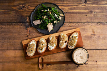 ちりめん山椒バケットと空心菜のニンニク炒め