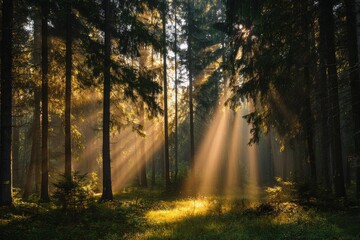 Fototapeta premium sunrise in the forest