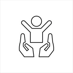 mankind icons. simple line vector