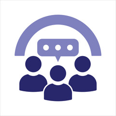 community icons. simple colored vector