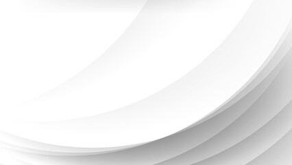 white abstract background with curved, layered elements