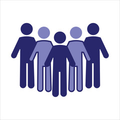 people icons. simple colored vector