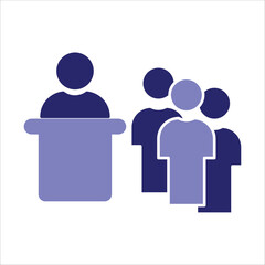 queue icons. simple colored vector