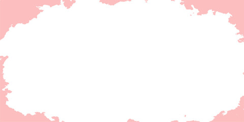 Pink watercolor frame with a floral border, perfect for a Valentine's Day card design celebrating love