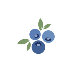 Blueberry logo simple vector
