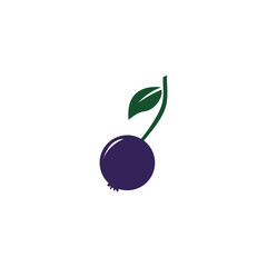 Blueberry logo simple vector
