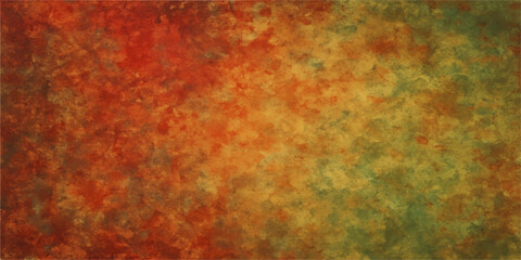An old, rusty metal backdrop with an orange and yellow grunge texture makes a vintage wallpaper design