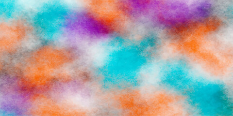 Abstract colourful water colour texture of orange, yellow, and pink paint on paper design backdrop