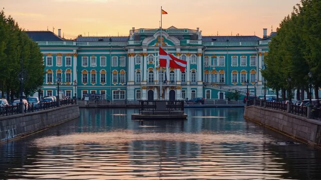 waving flag of denmark