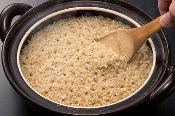 炊きたての玄米ご飯