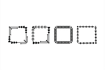 Simple Frame. Line Frames Decorative Outline Stroke Borders For Menu , Invitations And Greeting Cards In Vintage Victorian Style  5