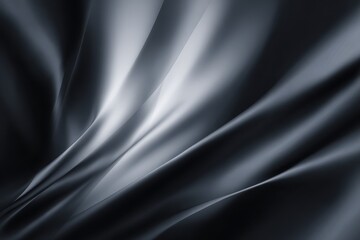 Dynamic abstract black pattern with smooth texture and flowing lines creating a captivating visual experience in a modern artistic context