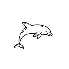 Fototapeta premium dolphin isolated on white background
