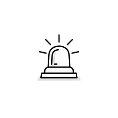 SOS siren alarm line icon vector illustration. Emergency alarm sign. SOS emergency alert. Emergency siren light Icon. Emergency siren icon style warning icon symbol.

