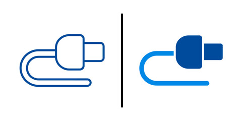 Network Connection Icon: Two stylized network cable icons, highlighting the connection between digital devices and network communications.