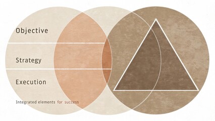 Minimal composition showing three overlapping geometric shapes