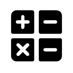 Obraz premium Calculator icon featuring mathematical operations