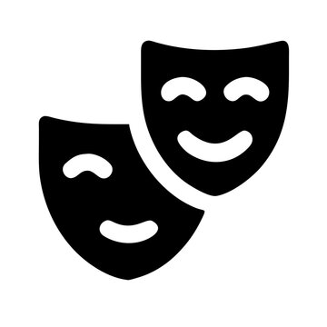 Comedy and tragedy masks representing drama