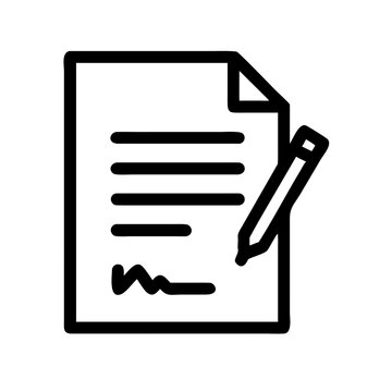 Illustration of a contract document with a pen