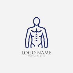 anatomy line icon silhoutte vector style with white background