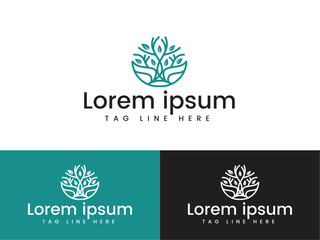 Creative Green Tree Logo Template, Eco-Friendly, Natural, Minimalist Branding for Organic and Wellness Businesses
