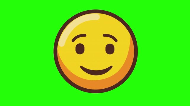 Winking Face Animation 4K Loop Transparant