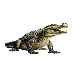 Crocodile isolated on transparent background, cut out