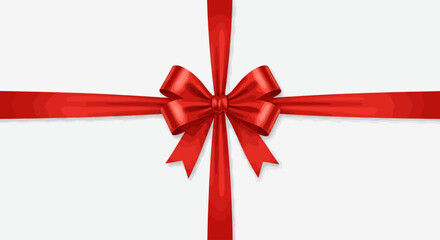 Elegant Red Ribbon Bow Design