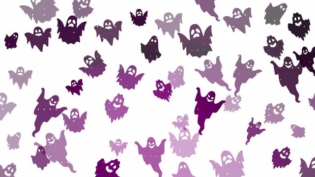 Whispered ghost doodle pattern floats through the night air ideal for halloween backgrounds, looping motion art, eerie wallpaper design, spooky branding visuals, and decorative seasonal animations