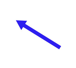 Blue Straight Arrow Pointing Upward