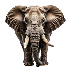 Majestic elephant portrait with detailed textures on a black background