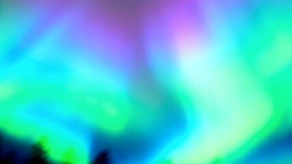 Vibrant Multicolor Aurora Background with Ethereal Light Swirls