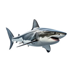 Fototapeta premium shark, on transparent background, cutout