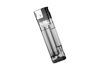 Two fluorescent light bulbs in a cardboard package isolated on transparent background