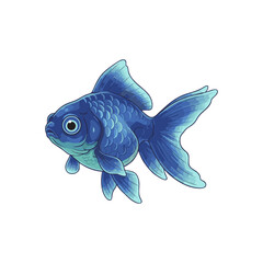 Goldfish with a white background