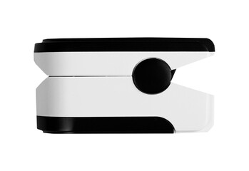 White and black pulse oximeter isolated on transparent background