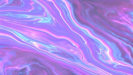 Abstract Vibrant Purple Fluid Marble Background with Swirling Blue Pink Gradient and Glossy Flow