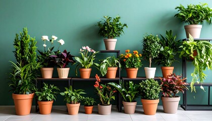 Plant display in a modern home