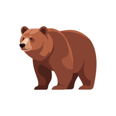 brown bear vector illustration isolated