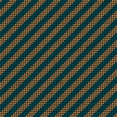 hand drawn pixels. vector seamless pattern. blue, yellow diagonal lines. repetitive background. modern decorative art. geometric fabric swatch. design template for textile, linen, home decor