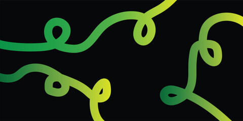 Gold 3D treble clef music symbol on an abstract green background vector illustration