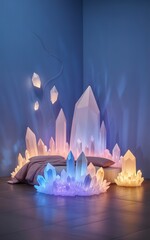 fantasy landscape with a man and stars