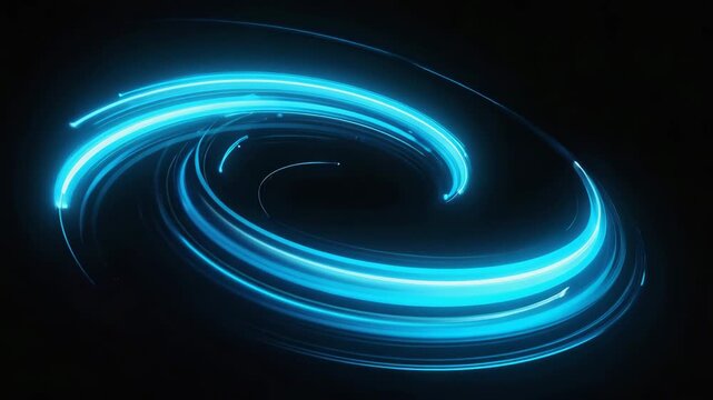 Abstract motion blue background with circles