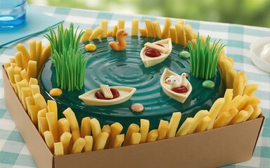 tray with vegetables