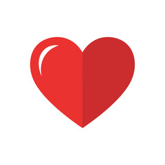 Fototapeta premium Universal Heart Symbol Illustration Representing Love and Affection in Bright Red Color