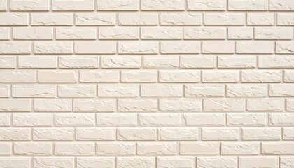 Obraz premium Cream-colored brick wall texture. Even rows of rectangular bricks