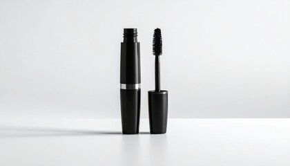Obraz premium Open Tube of Black Mascara with Brush