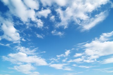 Blue Sky with Scattered Cumulus Clouds white clouds