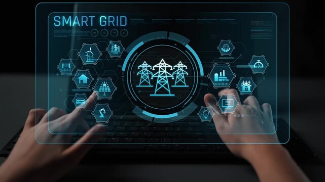 Smart grid system integrating renewable energy sources, energy storage, smart inverters, and demand response for efficient, decentralized, and modern power distribution Marrow