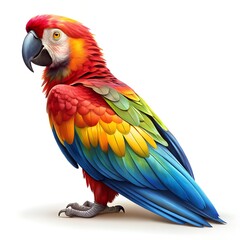 Obraz premium Colorful macaw parrot with red yellow and blue plumage